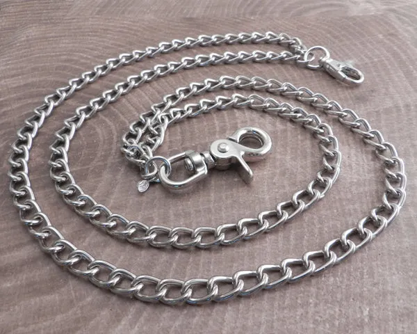 Splicer Chrome Double Long Wallet Chain