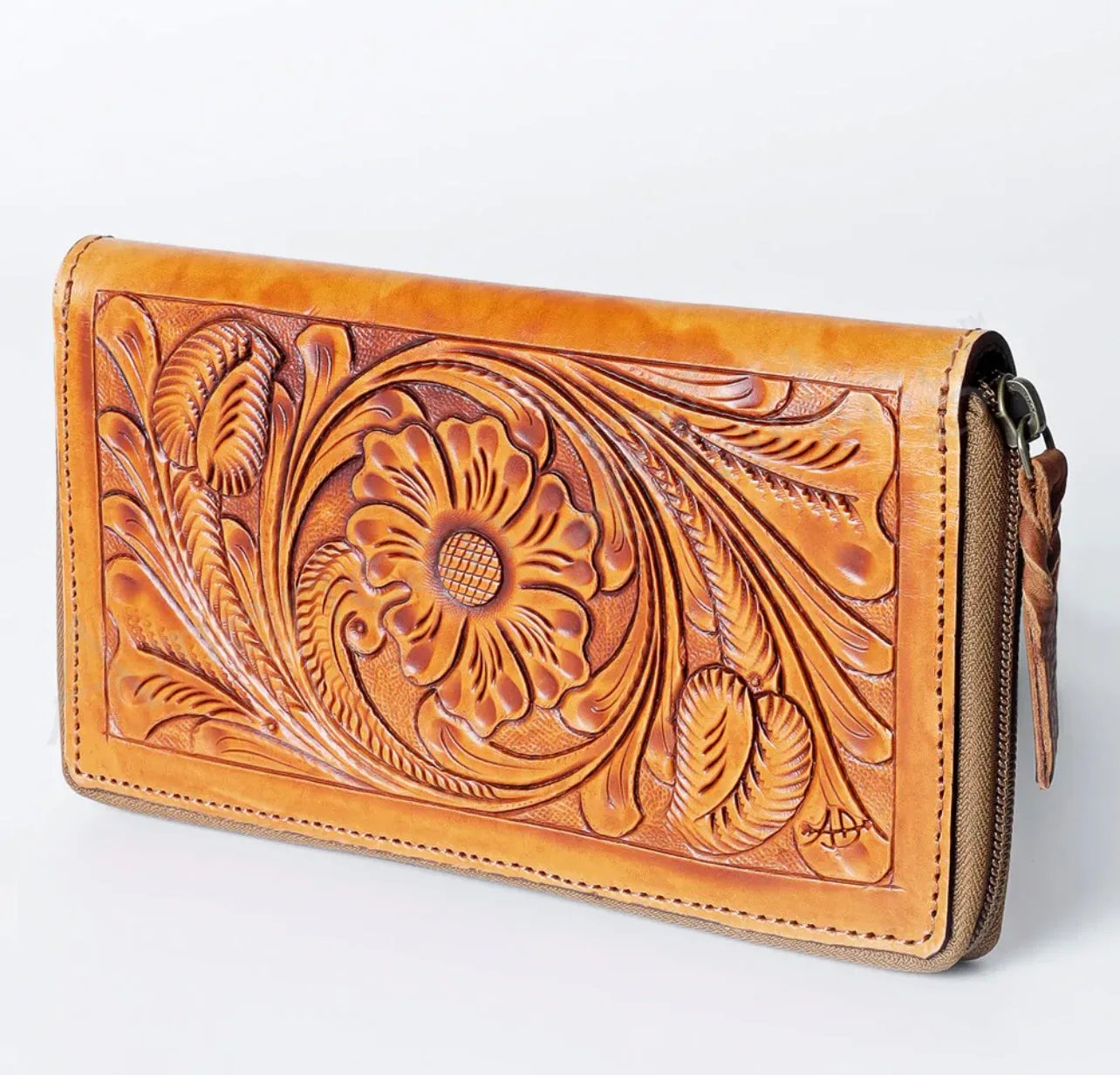 Sunflower Tooled Wallet