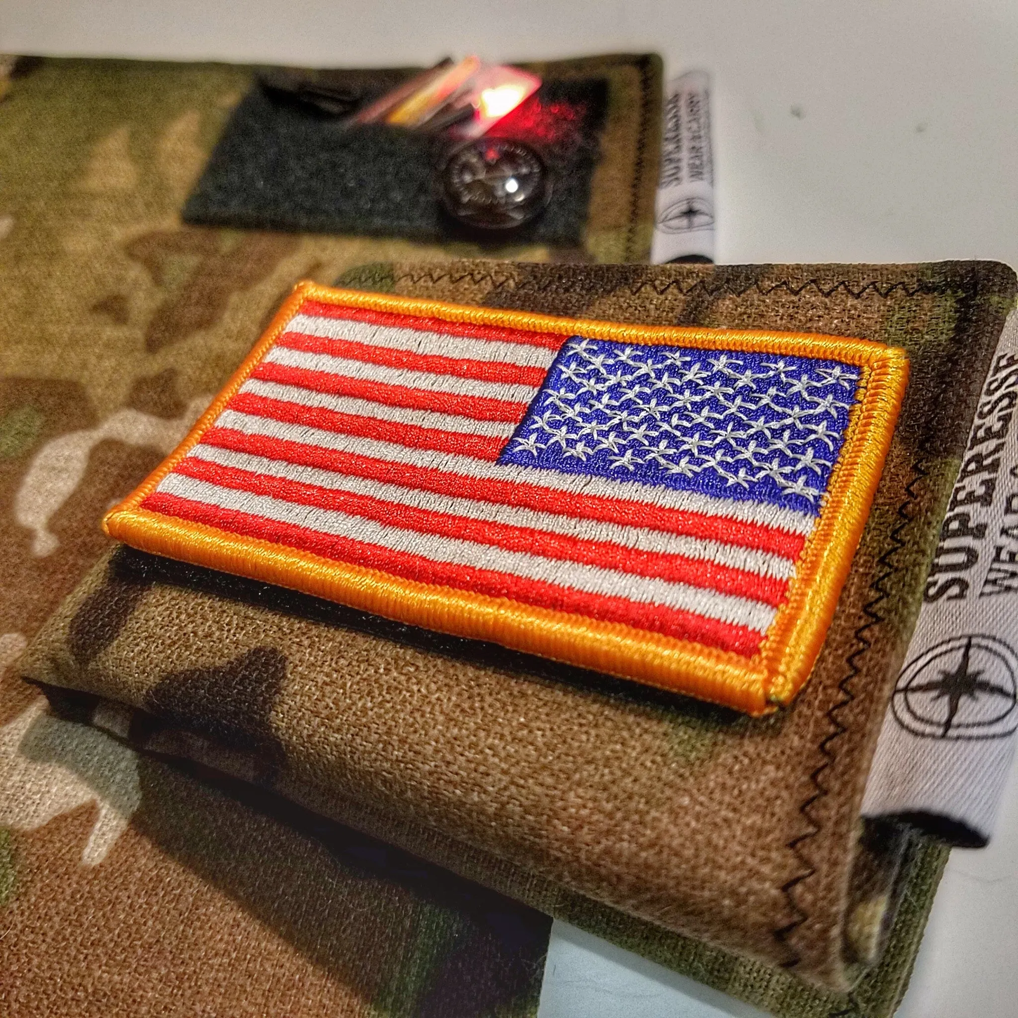 Tactical Tissue: Morale Patch compatible Ripstop stitched hank with covert storage pocket.