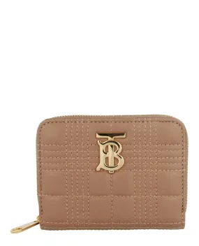 'TB' Quilted Leather Wallet