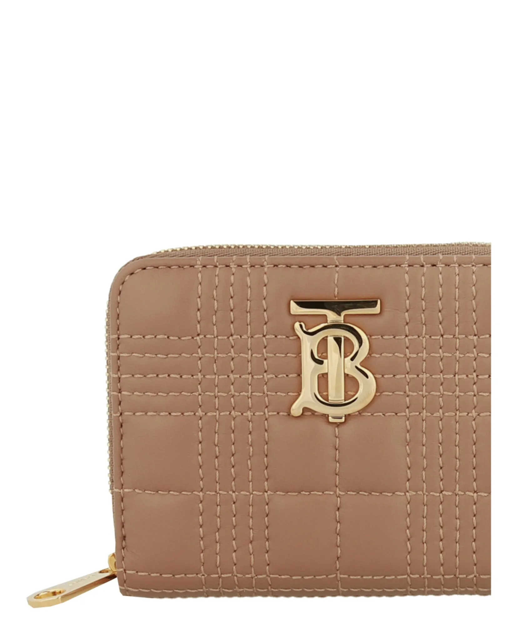 'TB' Quilted Leather Wallet