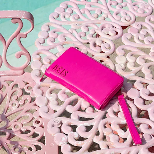 The Travel Wallet in Barbie Pink