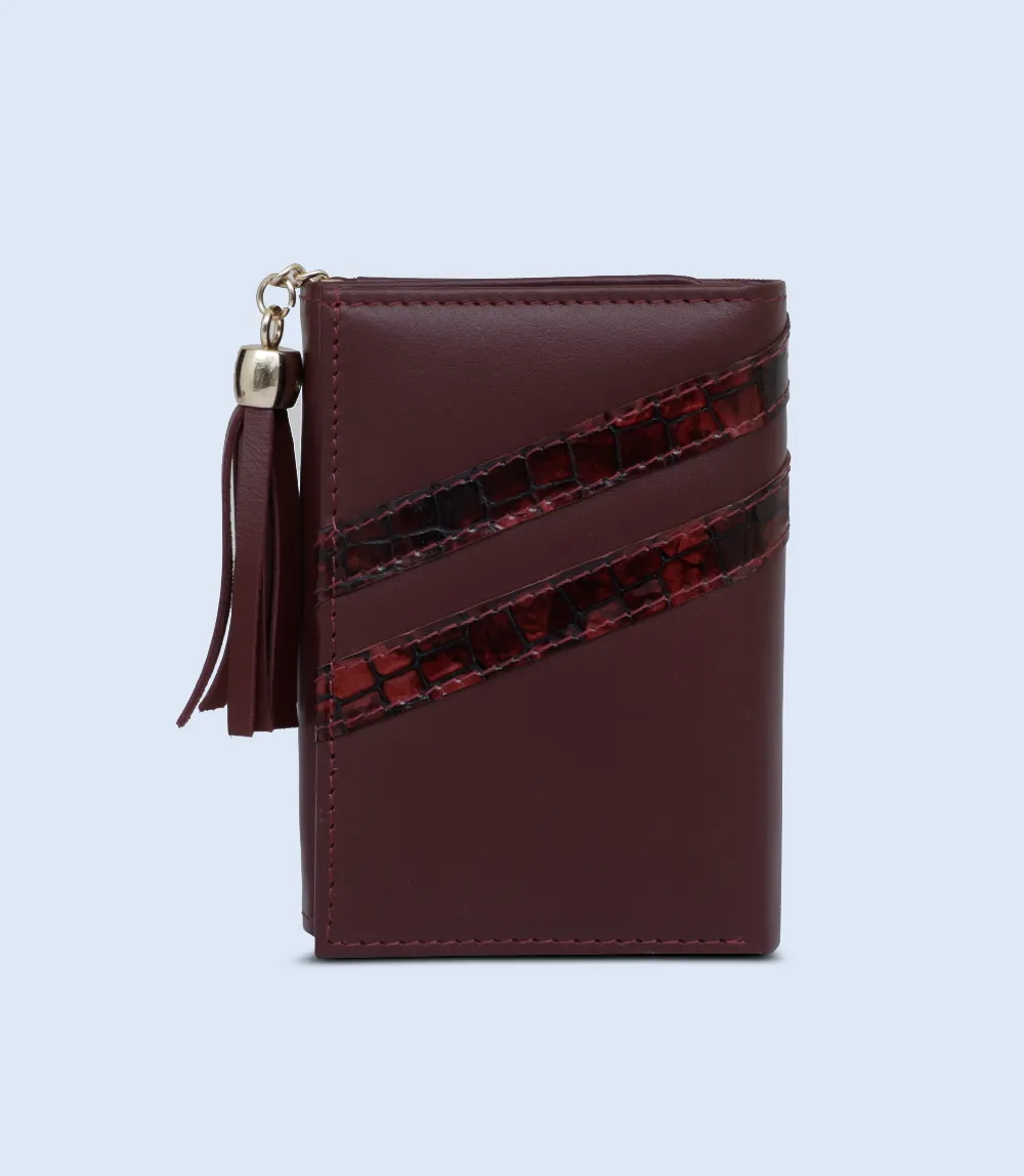 WB2229-MAROON-Women Wallet